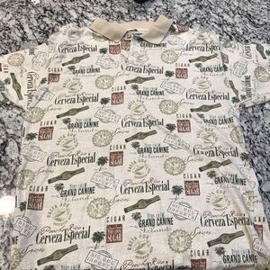 Big Dog Classic  Tan‎ Polo Shirt Size XL Poocha Rico , Pasta Dog, Grand Canine